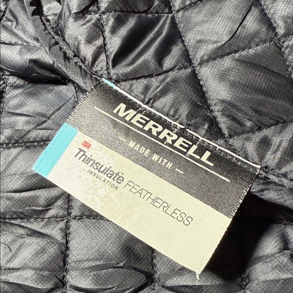 Merrell Unisex Black Quilted Thinsulate Featherless Puffer Jacket Small Medium - Picture 8 of 8